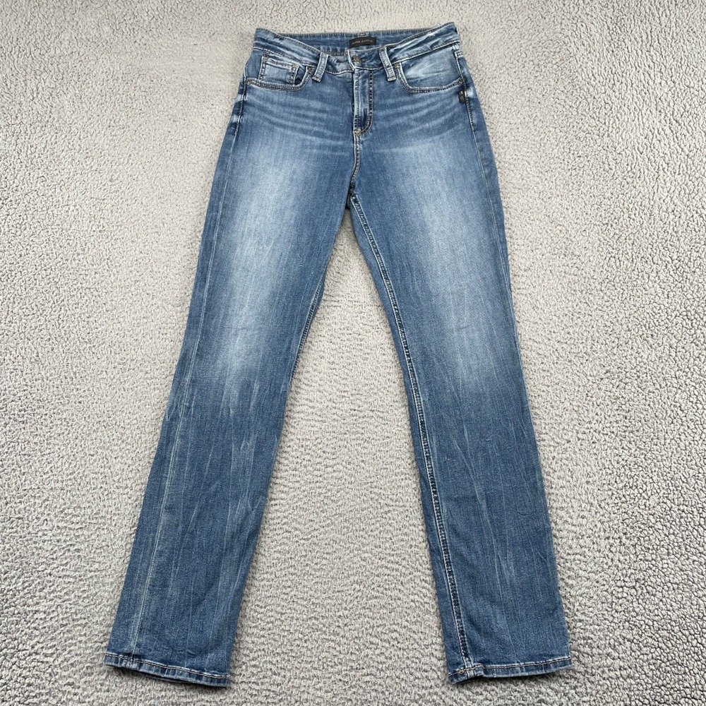 Silver Jeans Co. Jeans Womens W29 L31 Blue Avery Straight Stretch Denim Casual